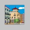 Plaza Baix | Lienzo impreso | Cuadrado