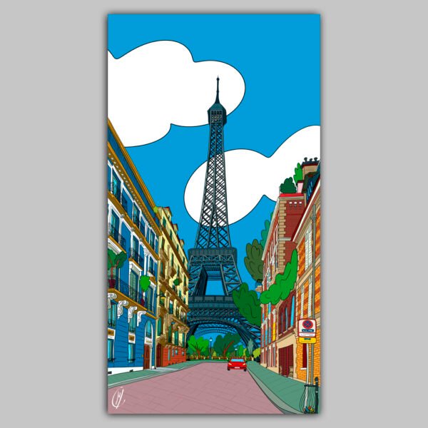 Torre Eiffel París | Lienzo impreso | Panorámico