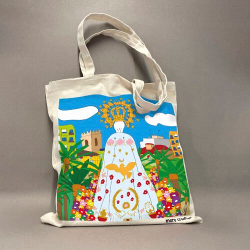 Bolsa Tela Virgen de la Asunción | Tote Bag blanca | Accesorios