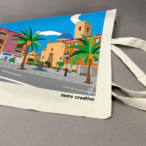 Bolsa Tela Basílica Santa María Elche | Tote Bag blanca | Accesorios