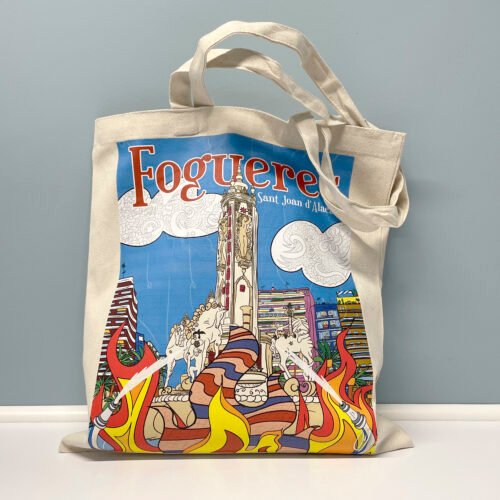 Bolsa Tela Hogueras | Tote Bag blanca | Accesorios