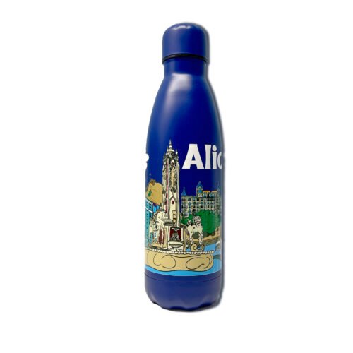 Botella Acero Ciudad Alicante | Botella Acero Azúl | Accesorios