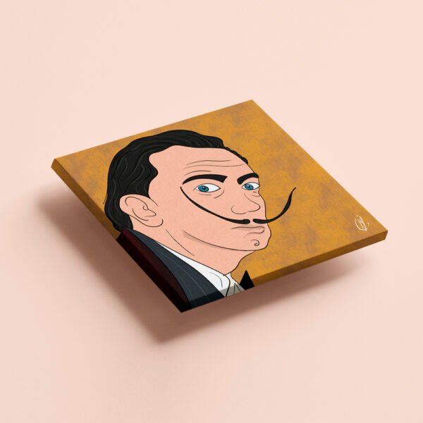 Retrato Dalí | Lienzo impreso | Cuadrado Retrato Dalí | Lienzo impreso | Cuadrado