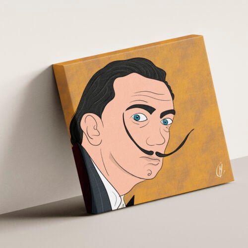 Retrato Dalí | Lienzo impreso | Cuadrado