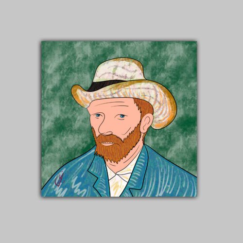 Retrato Van Gogh | Lienzo impreso | Cuadrado Retrato Van Gogh | Lienzo impreso | Cuadrado